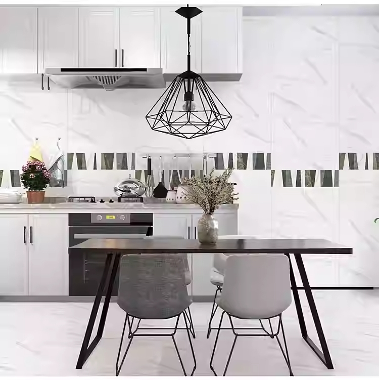 Phòng bếp ốp tường ván nhựa pvc vân đá