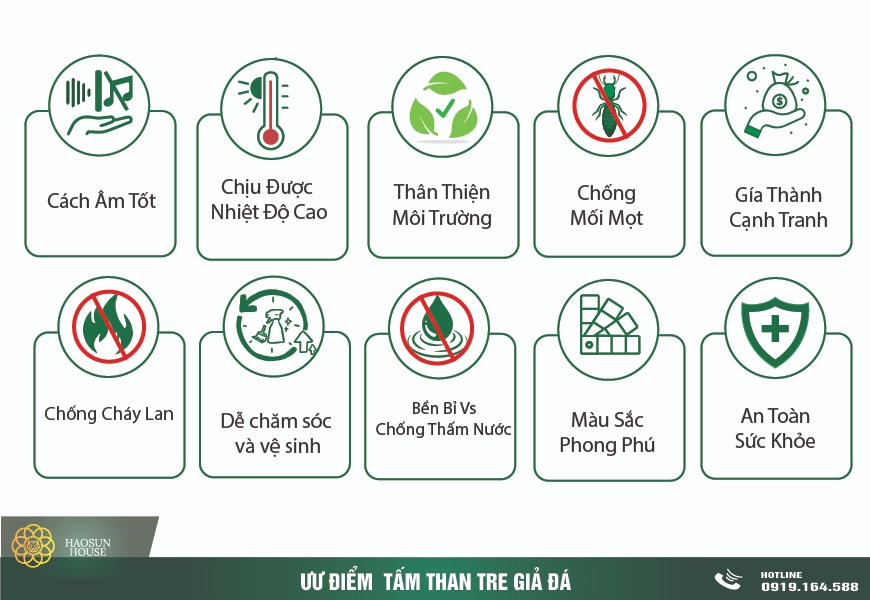 Tấm Than Tre Giả đá Ưu điểm