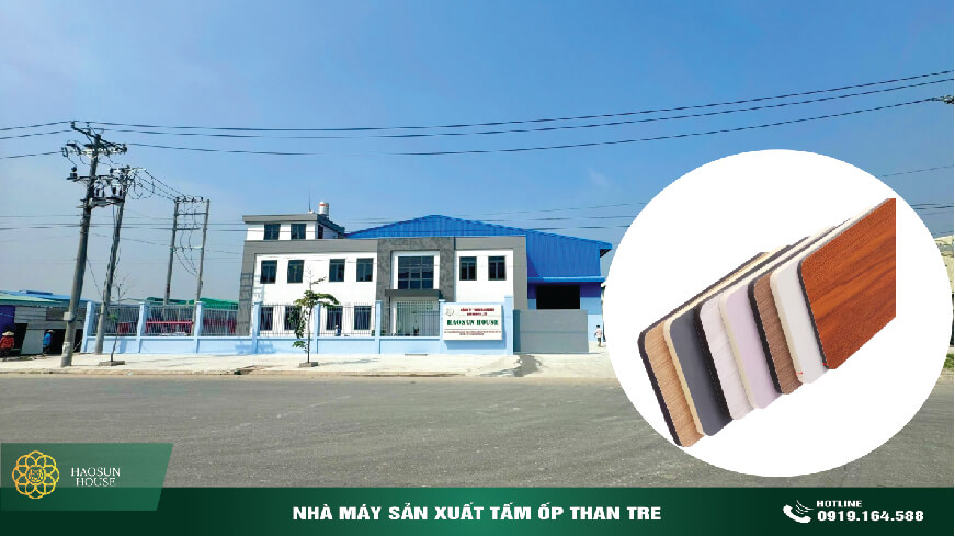 nhà máy sản xuất tấm ốp than tre