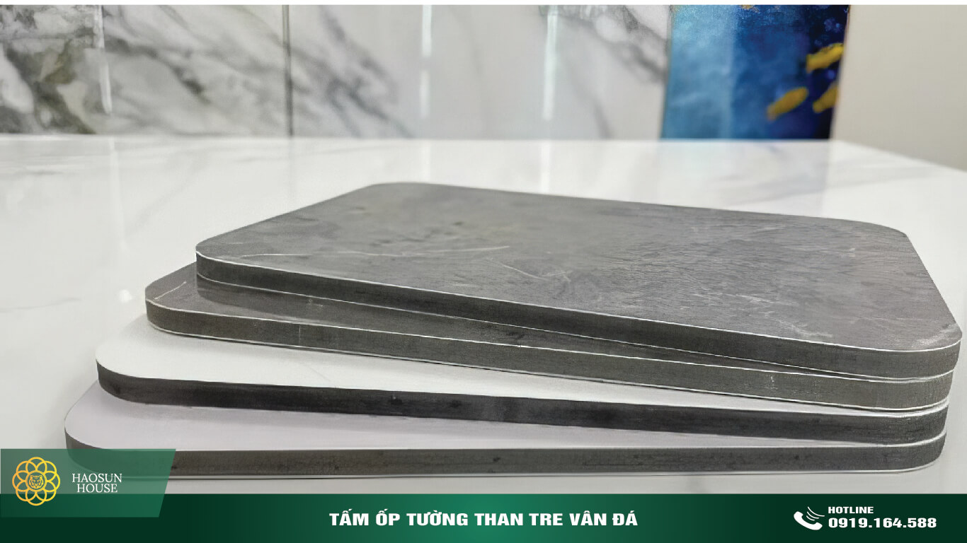 tấm ốp tường than tre vân đá