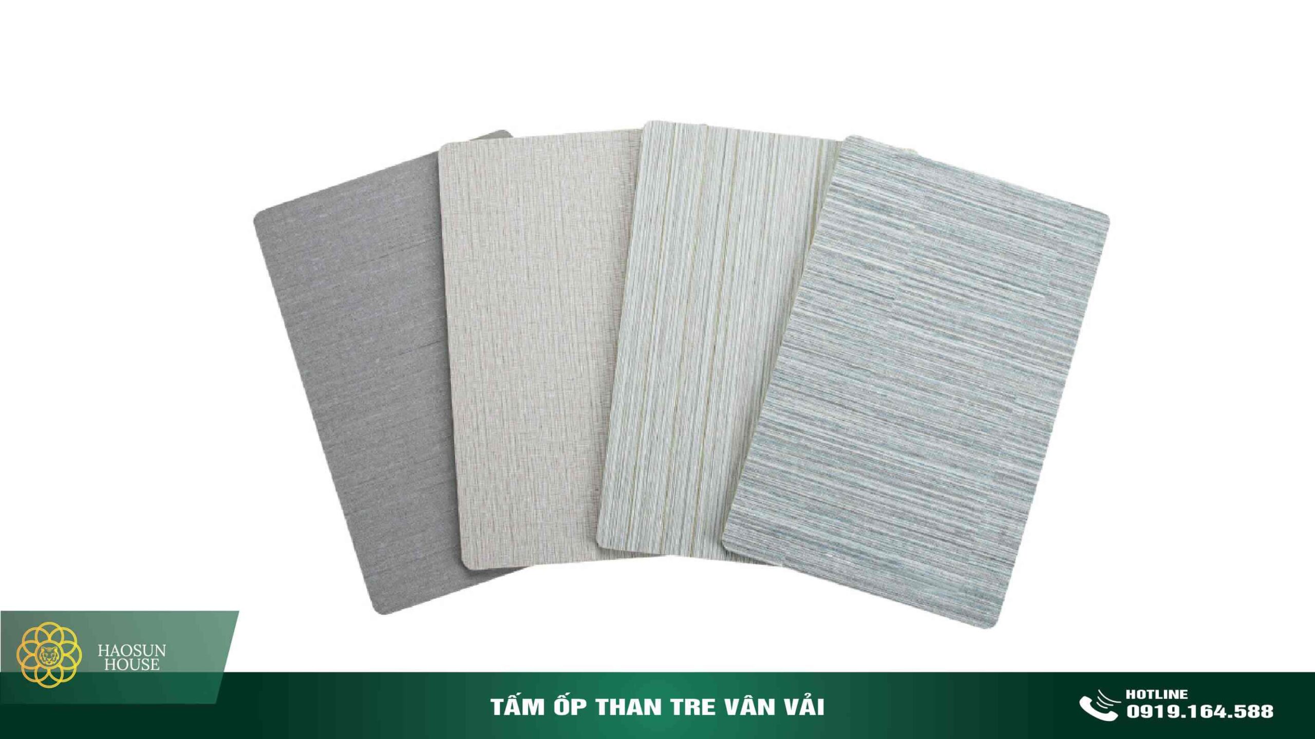 tấm ốp tường than tre vân vải haosun house