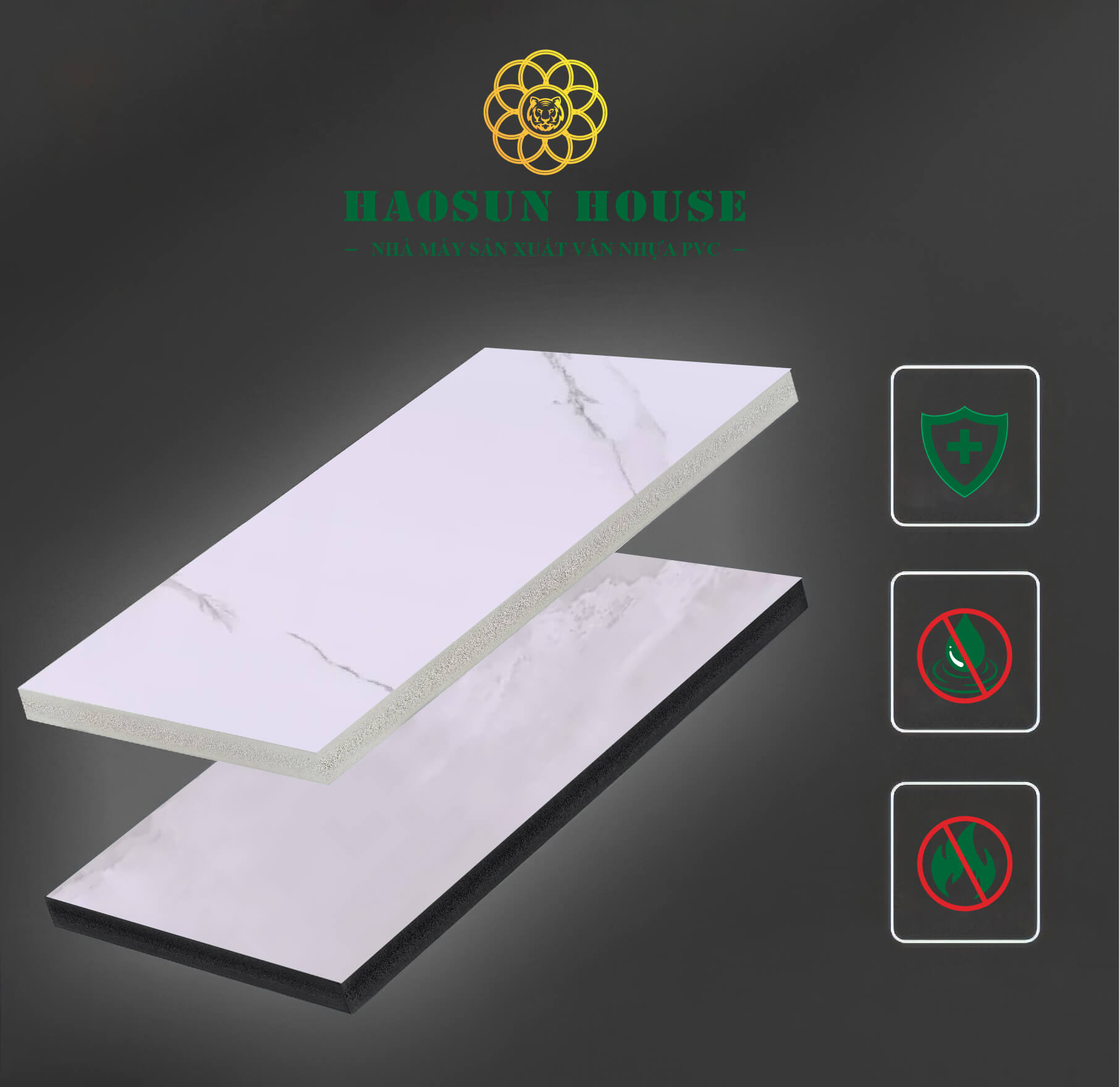 Tấm nhựa pvc vân đá ốp tường