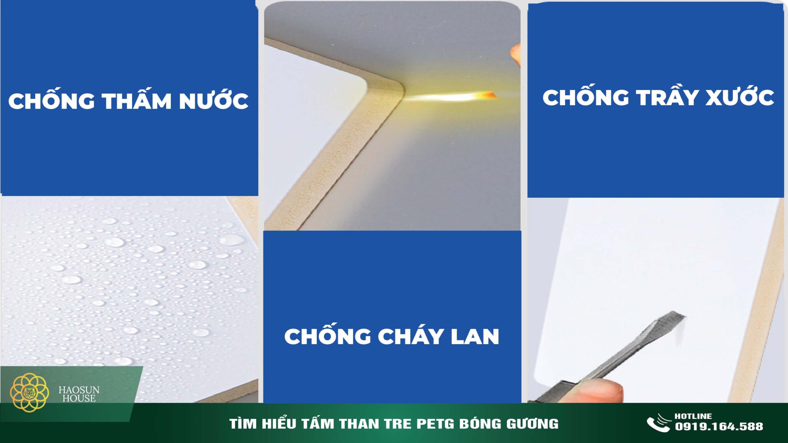 Tấm Than Tre PETG bóng Gương Haosun House