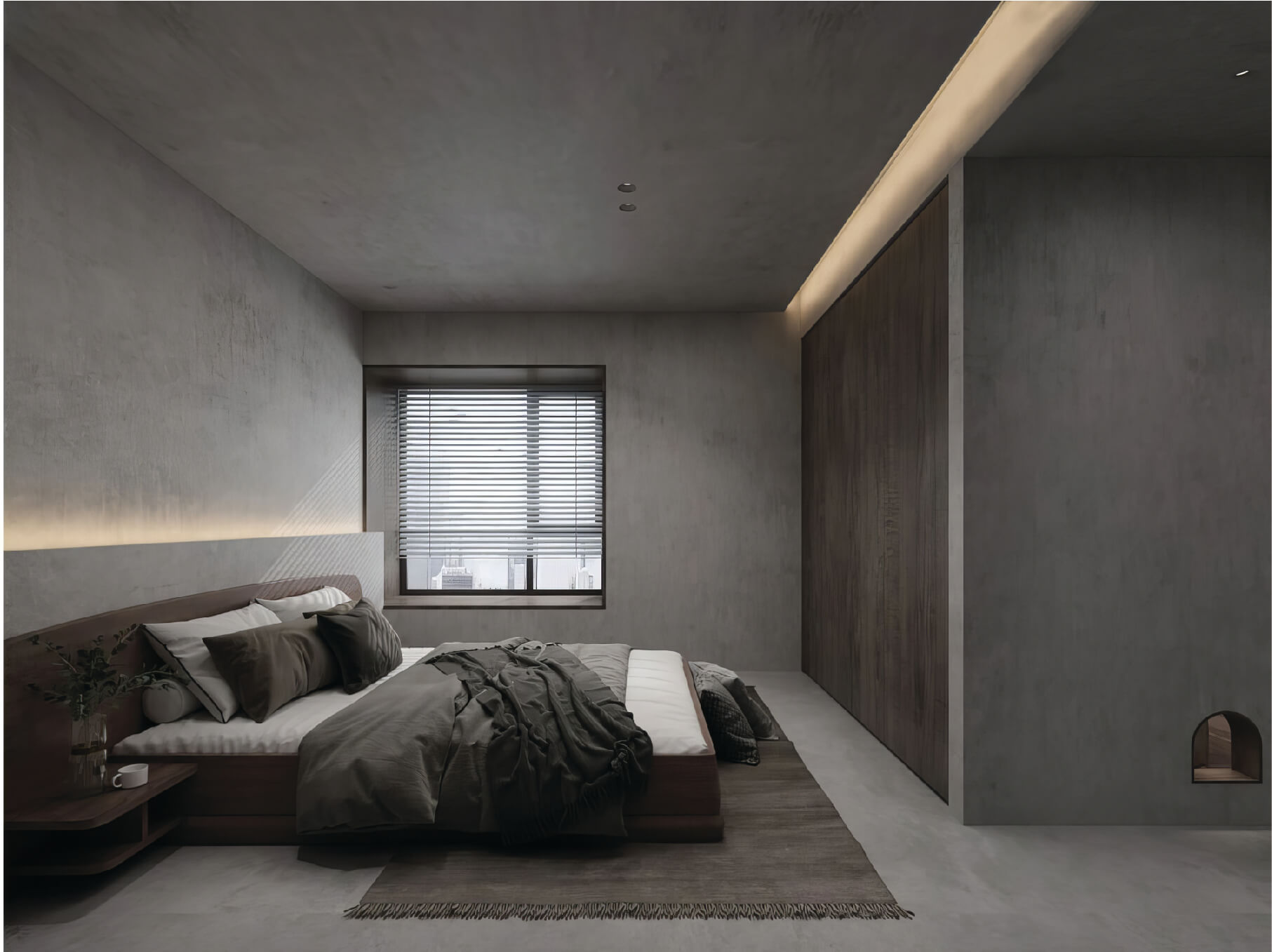 Ứng dụng tấm nhựa pvc giả đá ốp tường phòng ngủ