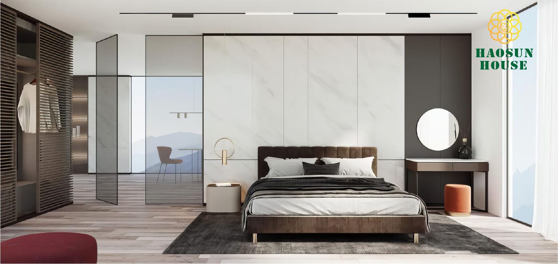 Ứng dụng tấm nhựa pvc ốp tường phòng ngủ