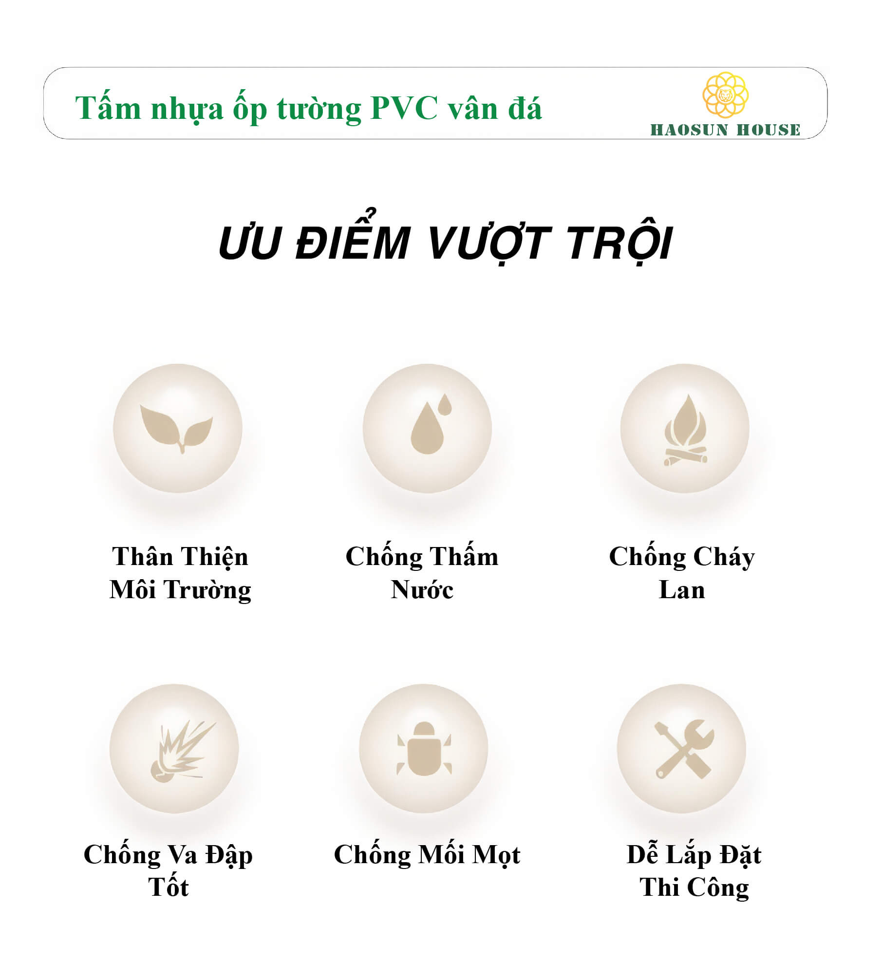 Ưu điểm Tấm nhựa ốp tường pvc vân đá