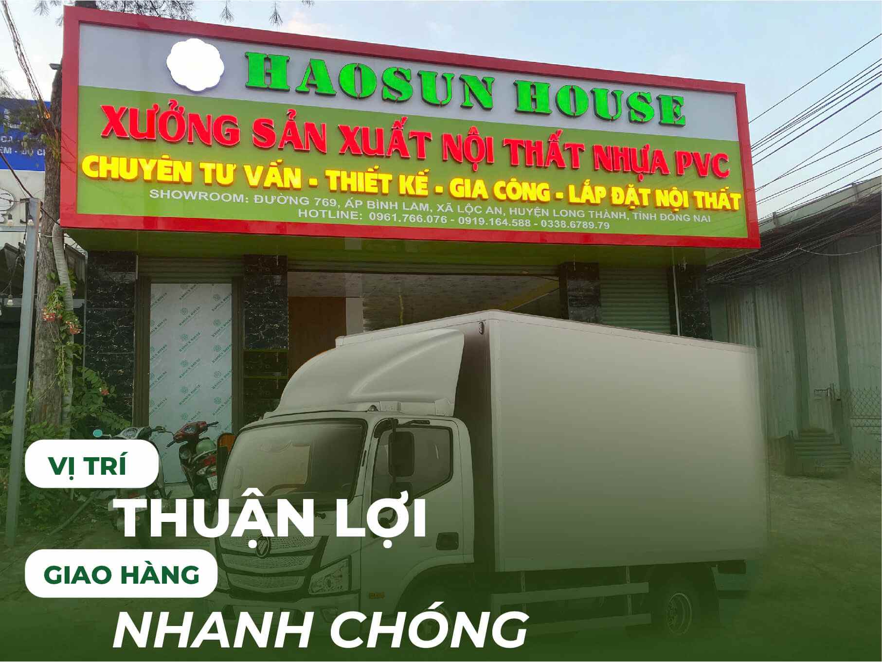 Giao hàng Tấm Ván Nhựa PVC Đồng Nai Haosun House