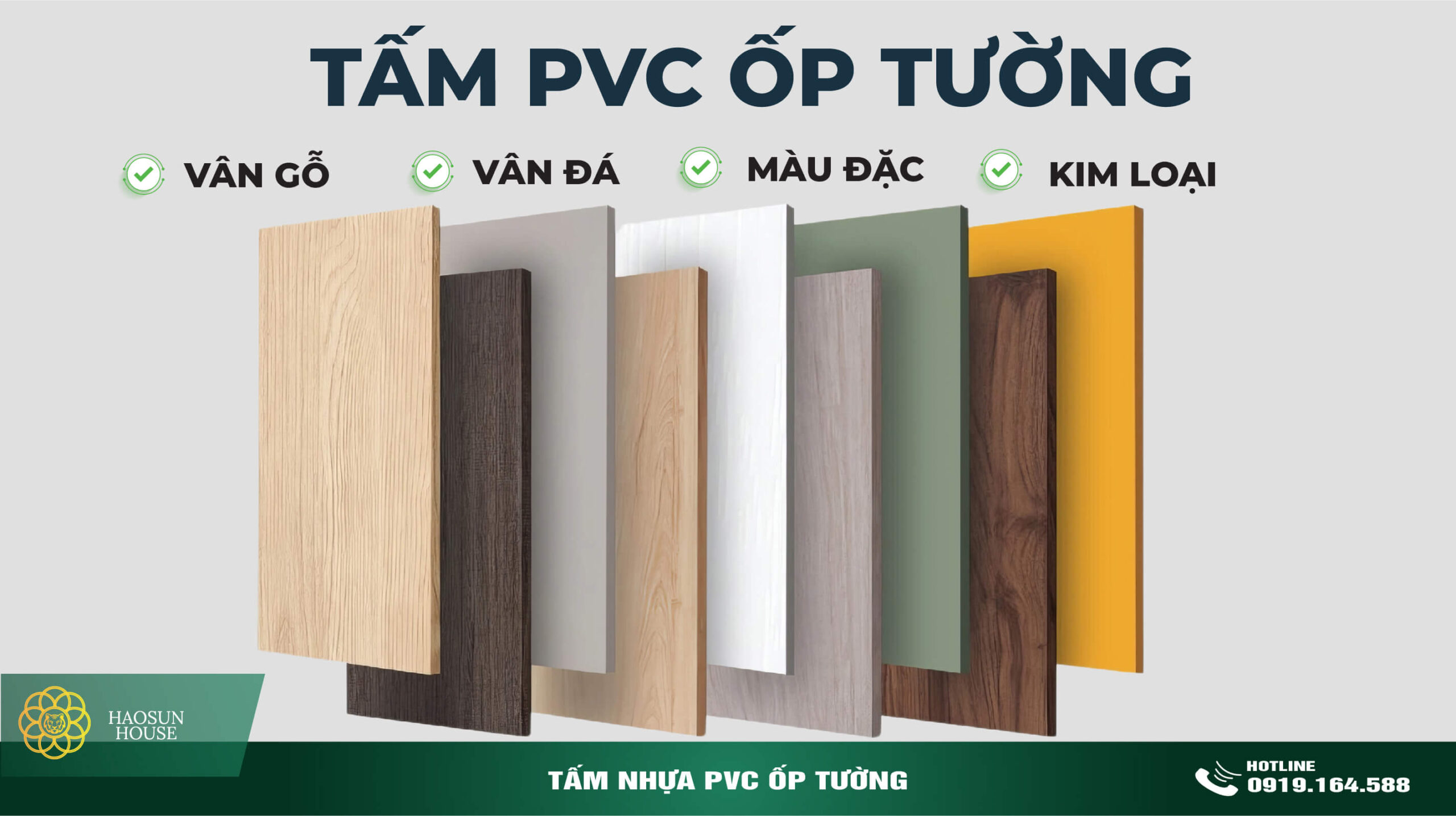Mẫu Tấm Nhựa PVC ốp tường Haosun House