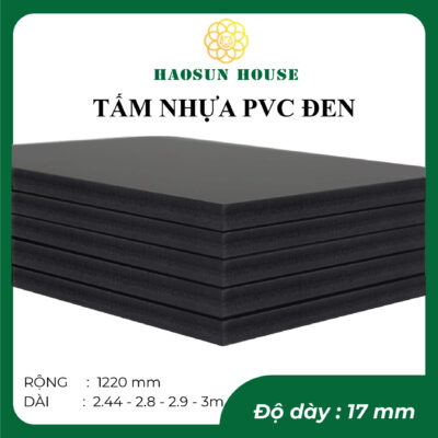 Tấm Nhựa PVC đen 17mm