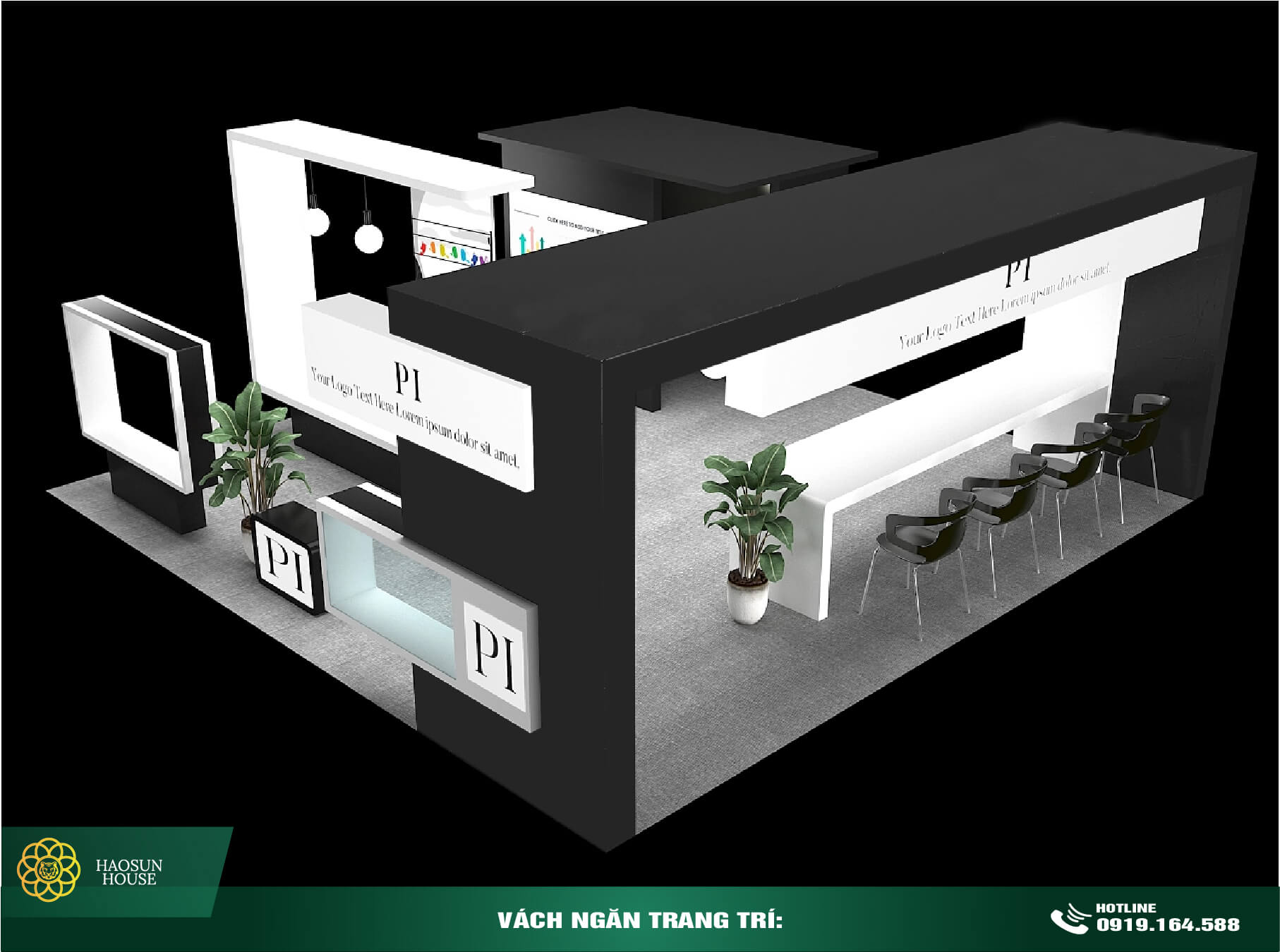 Tấm Nhựa PVC đen dùng làm vách ngăn