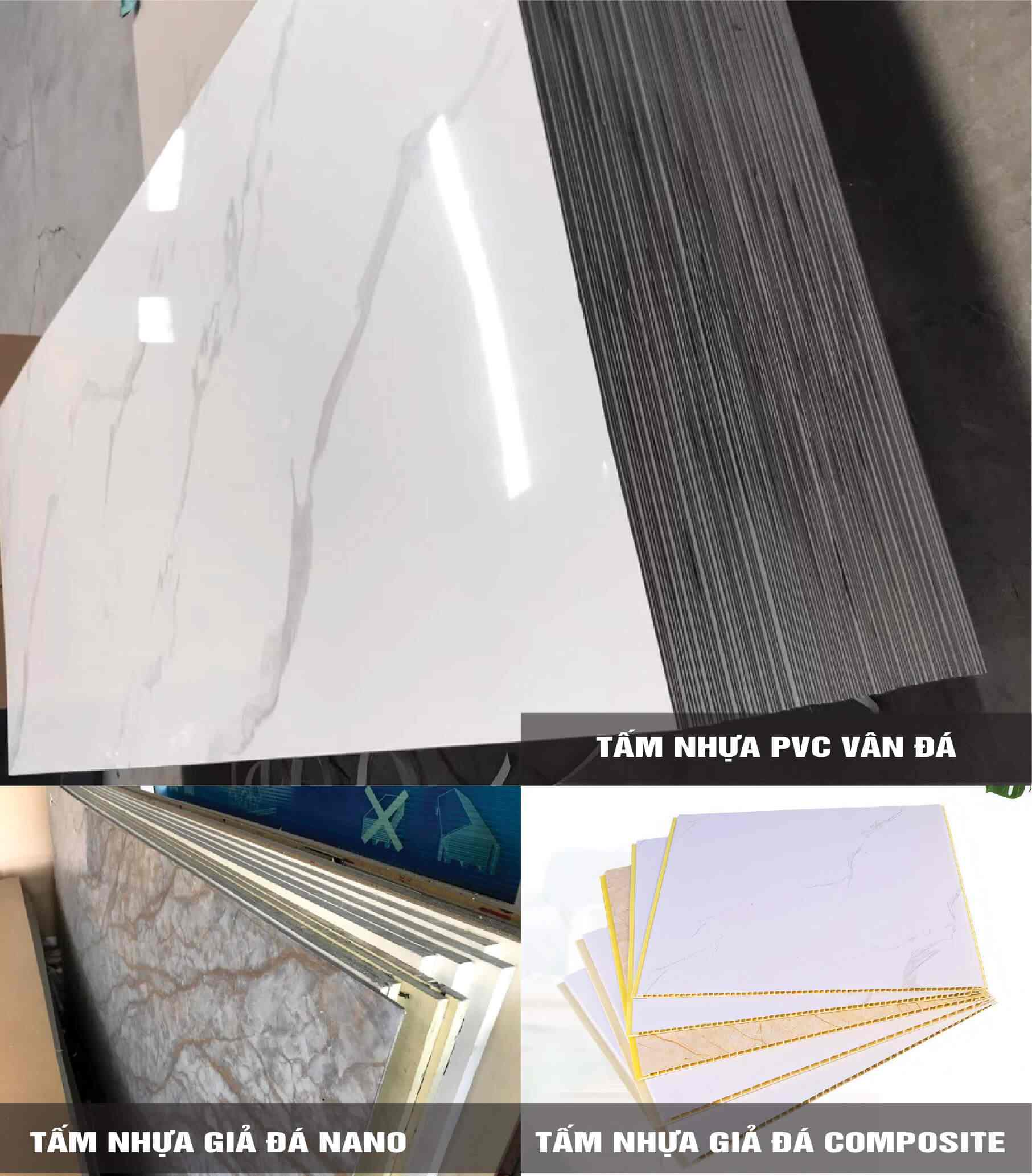 Các loại tấm nhựa ốp tường giả đá phổ biến