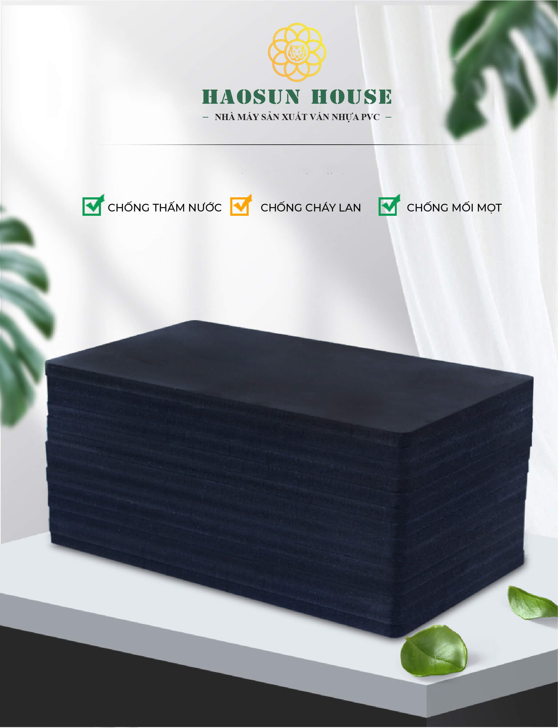 mua tấm ván nhựa pvc đen haosun house