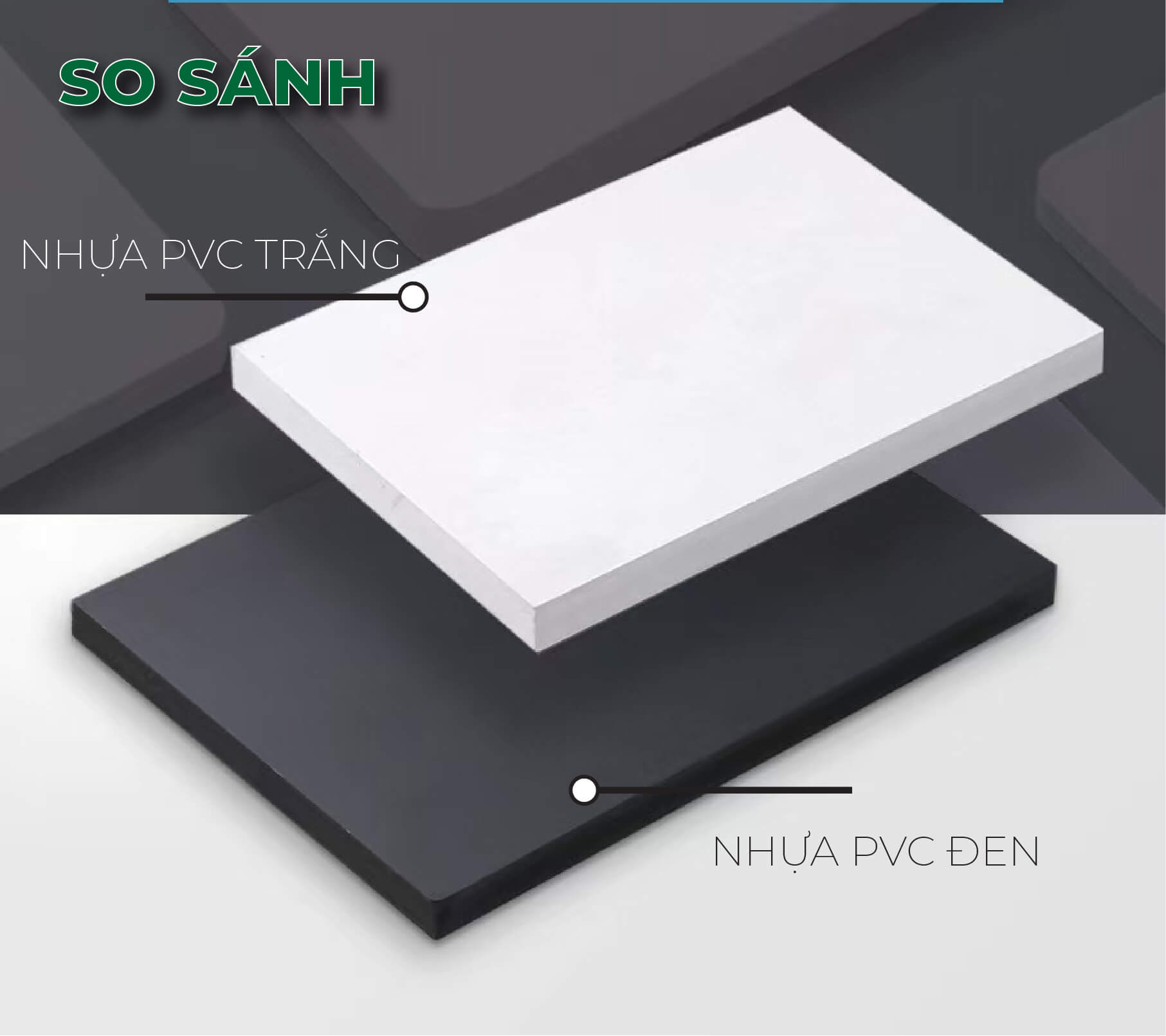 so sánh tấm nhựa pvc trắng vs tấm nhựa pvc đen