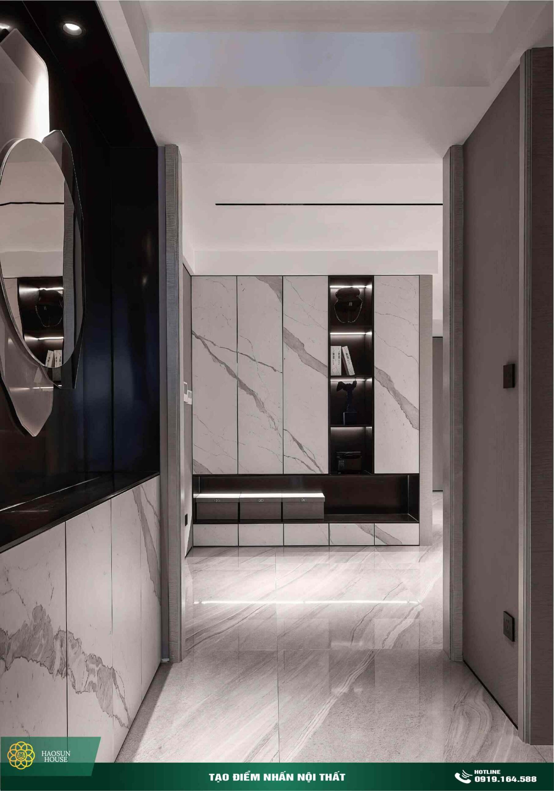 Tấm nhựa ốp tường giả đá tạo điểm nhấn nội thất