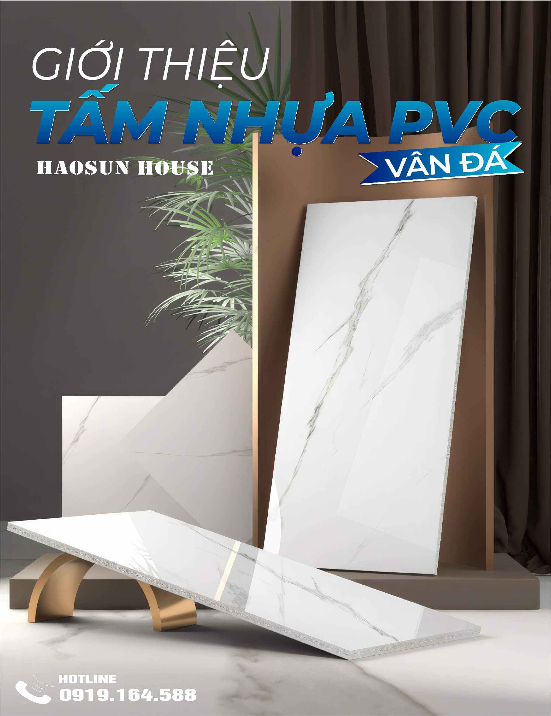 Tấm nhựa ốp tường giả đá haosun house