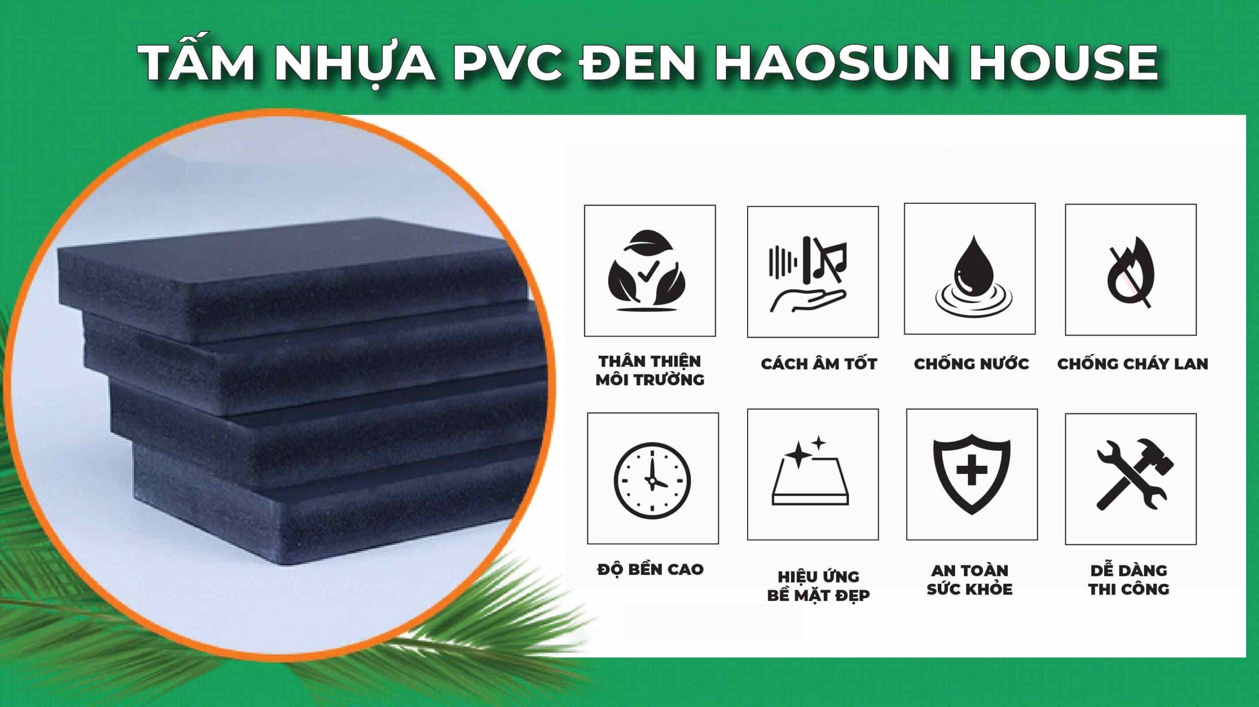 Tấm nhựa pvc đen long an haosun house