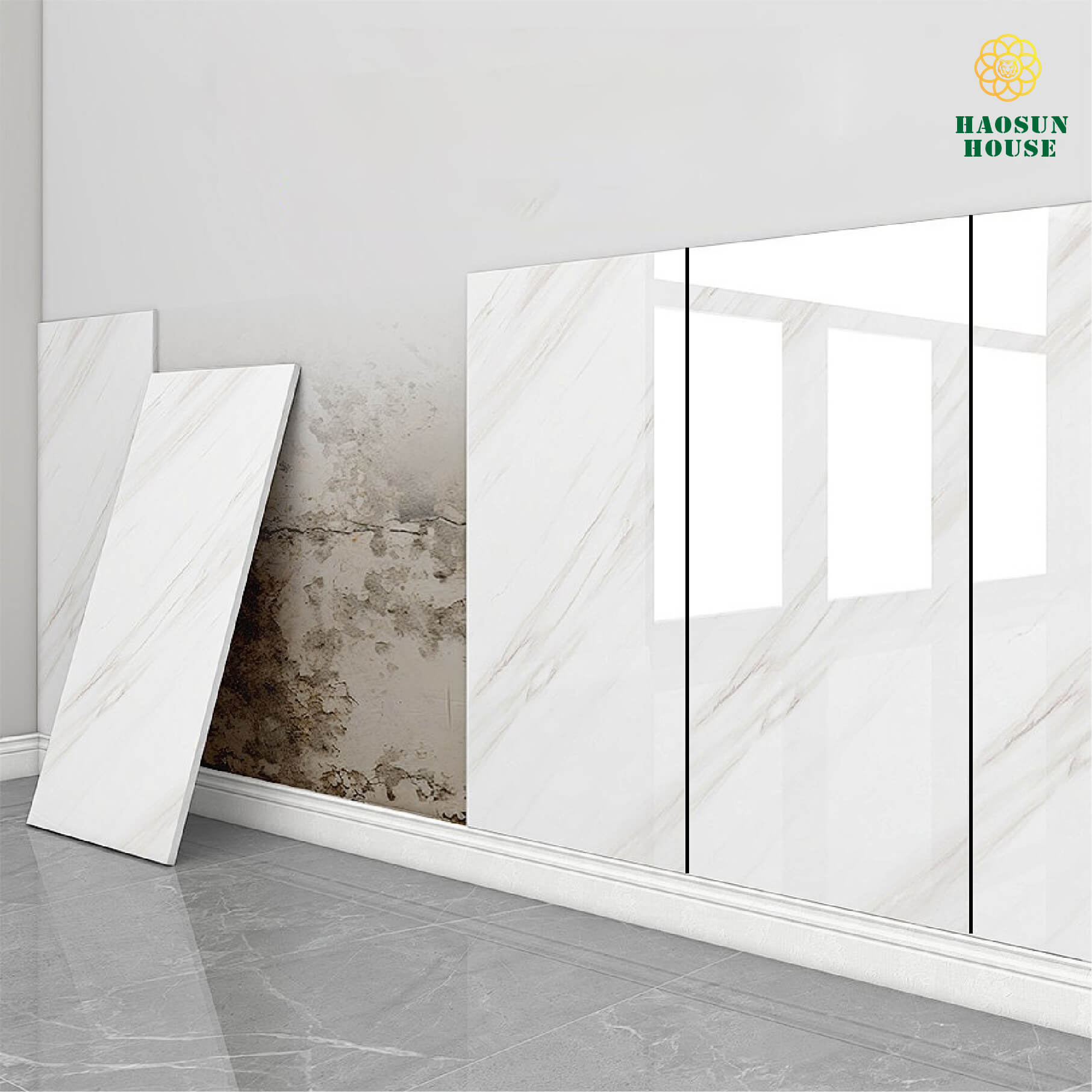 Tấm Nhựa PVC Vân Đá Ốp Tường Phòng Bếp