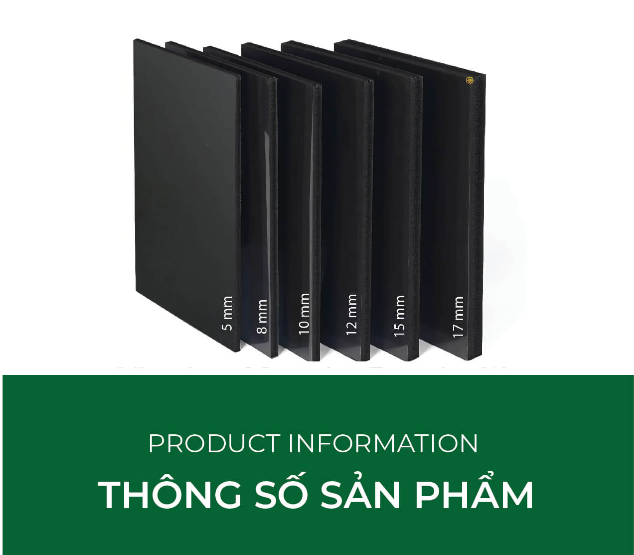 Thông số tấm nhựa pvc đen haosun house