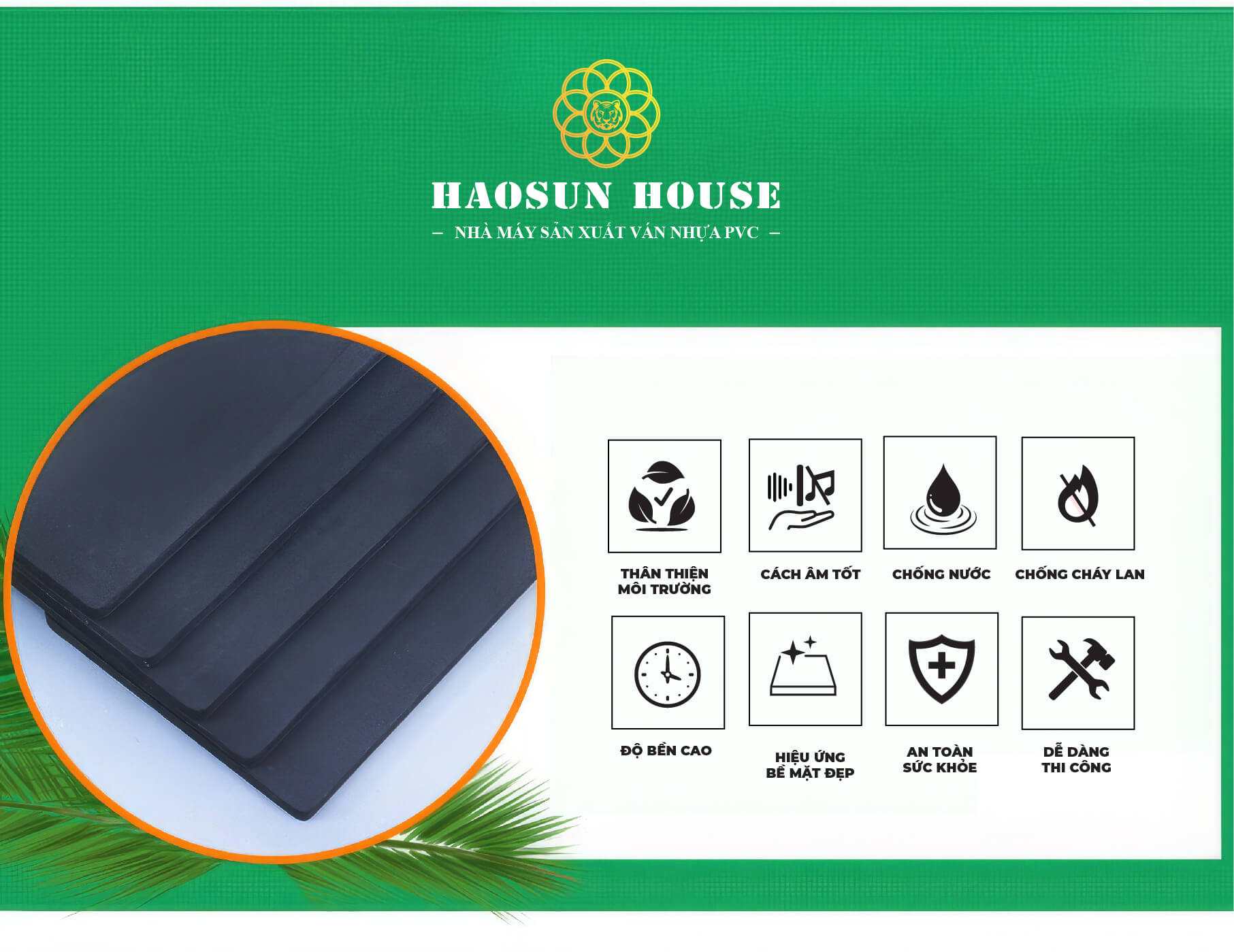 Tấm nhựa pvc đen long an haosun house