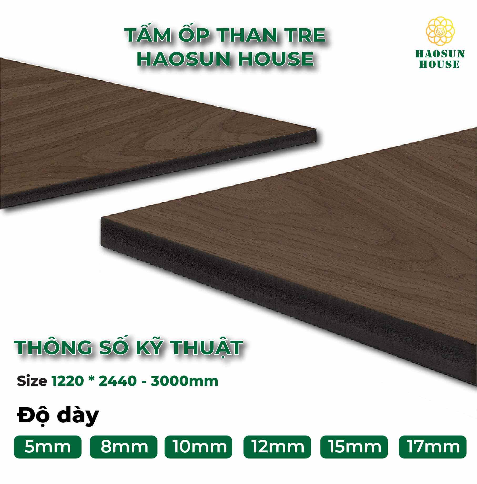 Thông số kỹ thuật mẫu than tre ốp tường 2025