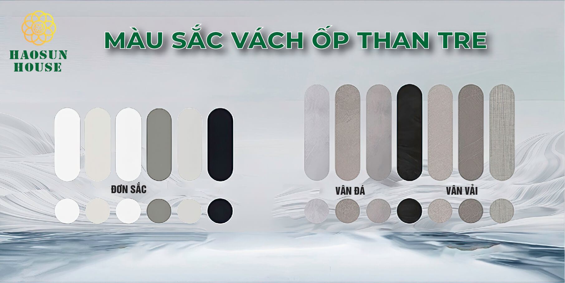 Màu sắc vách ốp than tre