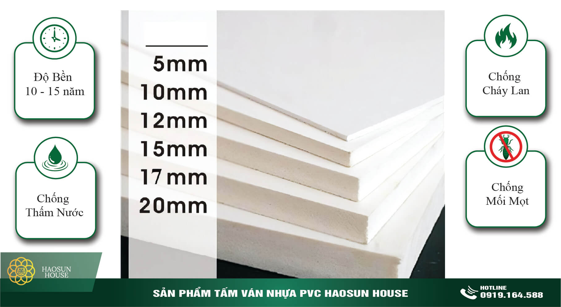 Sản phẩm Tấm Nhựa PVC Tây Ninh Haosun House