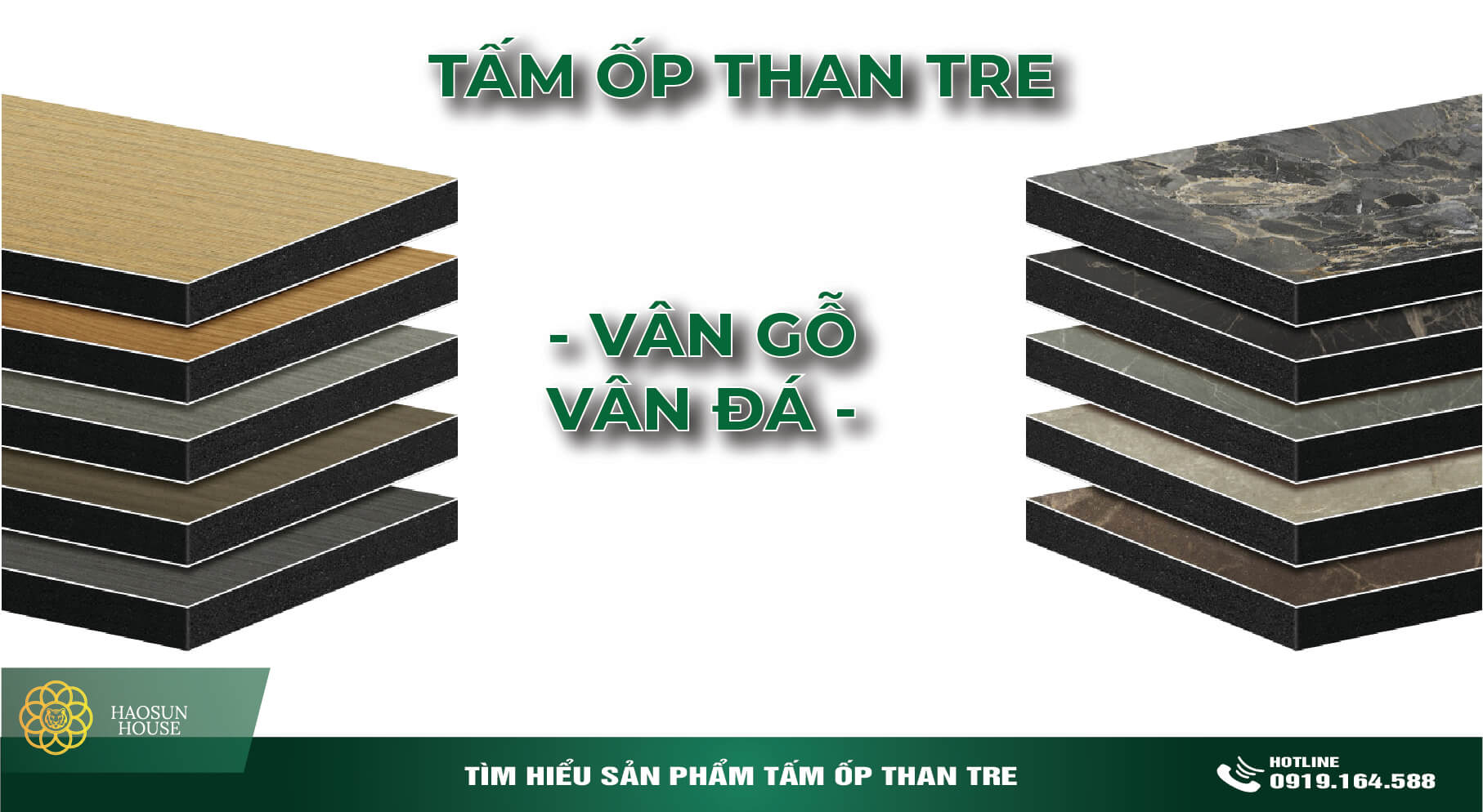 Tấm ốp than tre màu vân gỗ vân đá