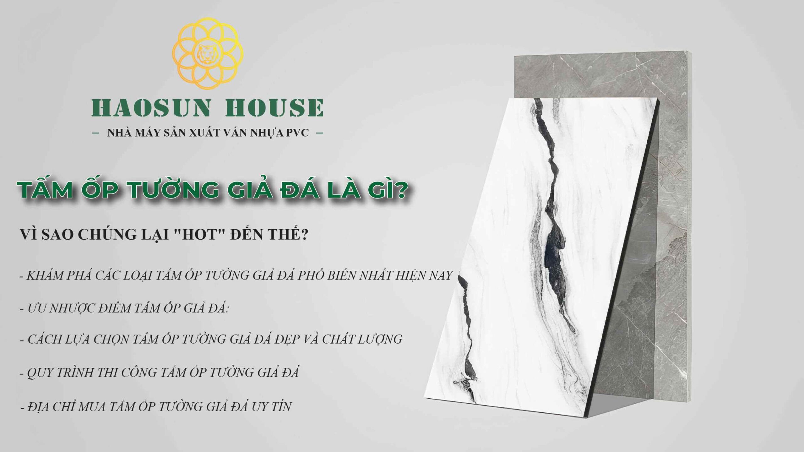 Tấm ốp tường giả đá haosun house