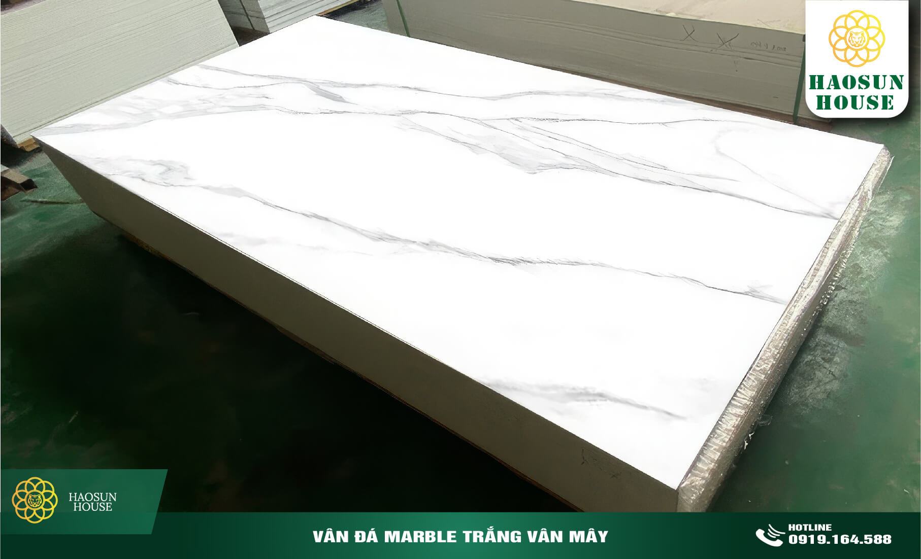 Tấm PVC Vân Đá Marble trắng sứ vân mây