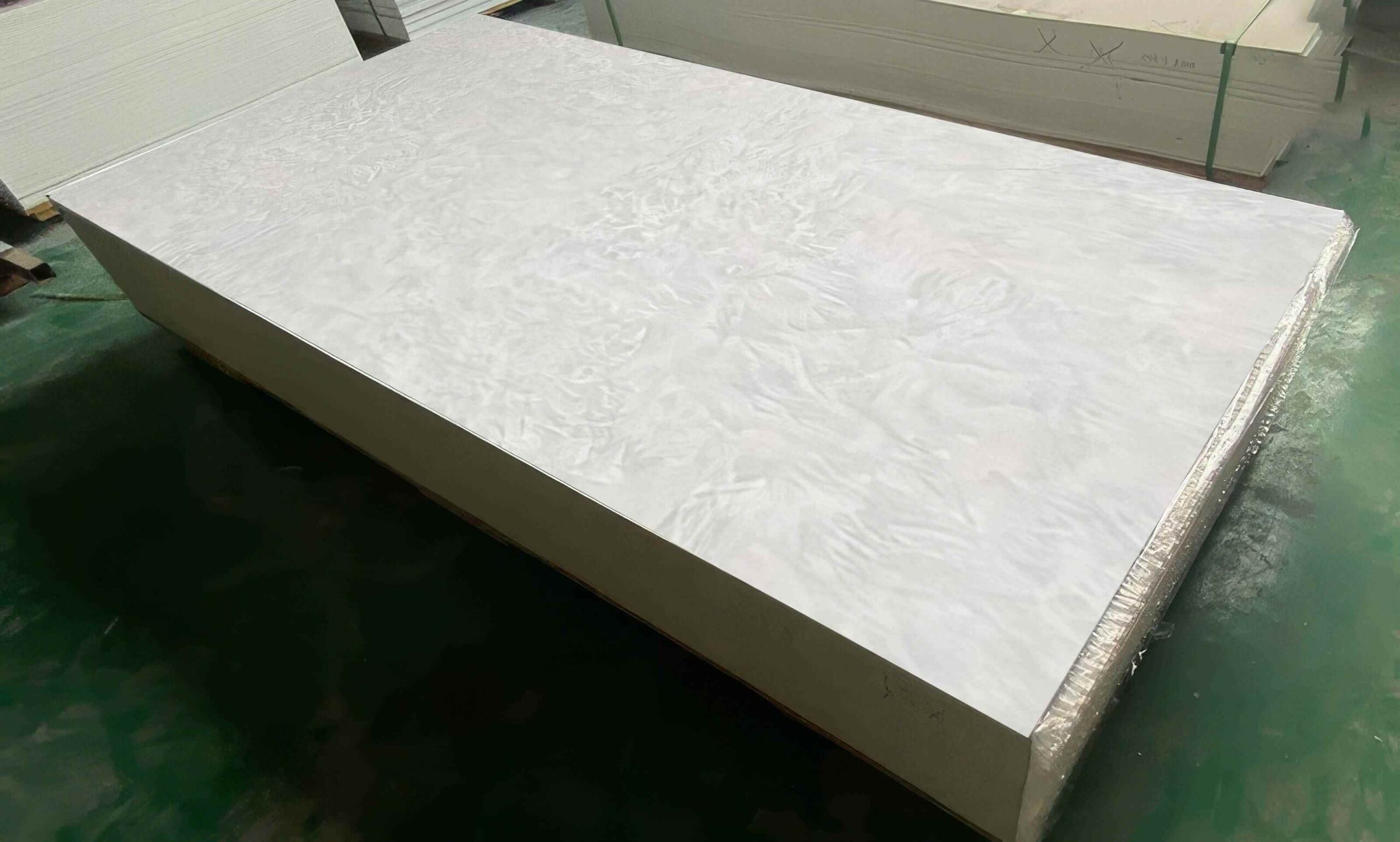Tấm PVC Vân Đá Marble xà cừ trắng ngà