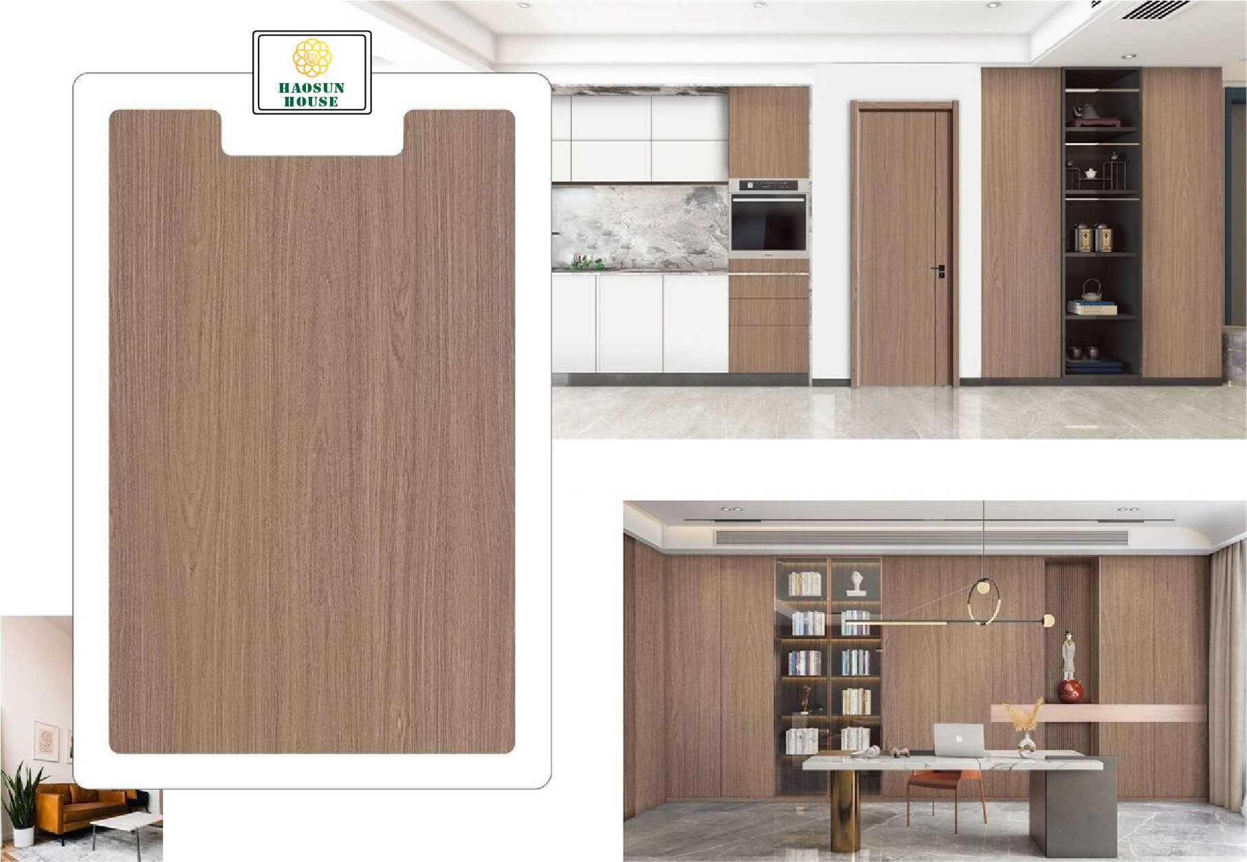 Tấm Than tre ốp tường phòng bếp, phòng làm việc