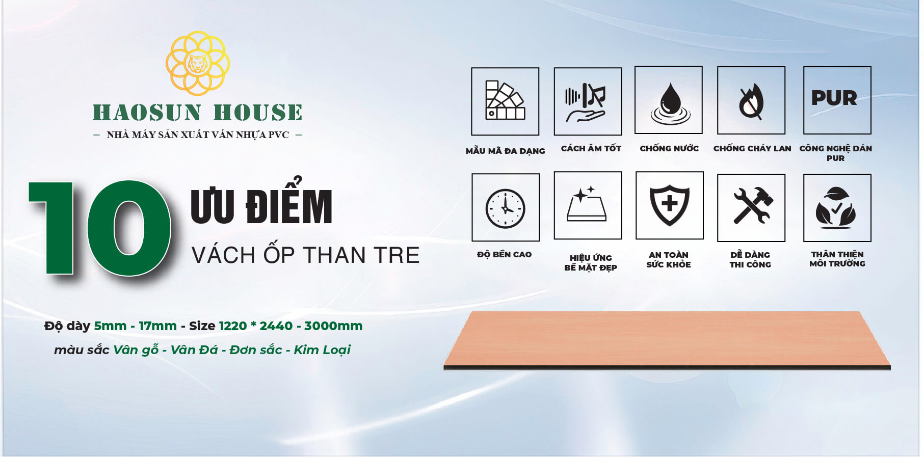 Ưu điểm Vách ốp than tre Hoasun hOuse