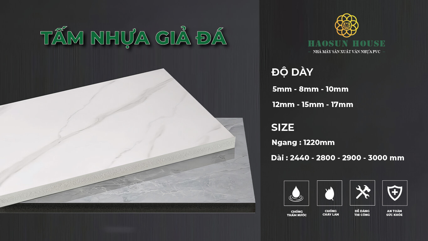 bảng màu tấm nhựa giả đá haosun house