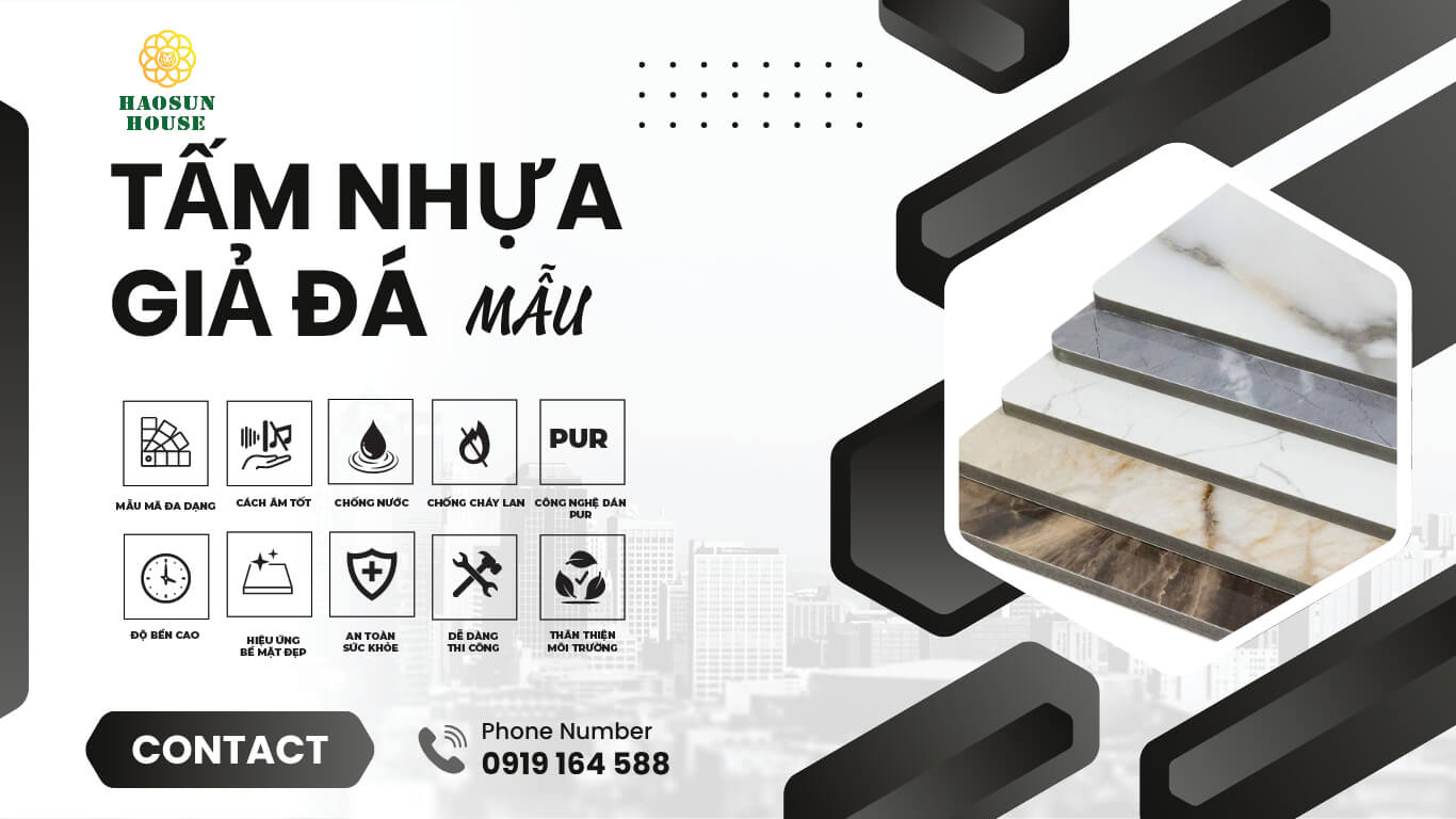 Mẫu Tấm nhựa giả đá phổ biến 2025