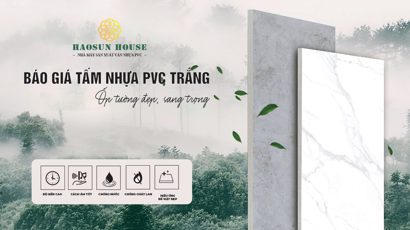 Tấm nhựa pvc trắng ốp tường sang trọng