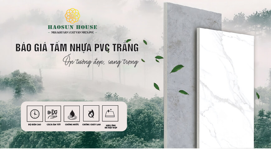 Tấm nhựa pvc trắng ốp tường sang trọng