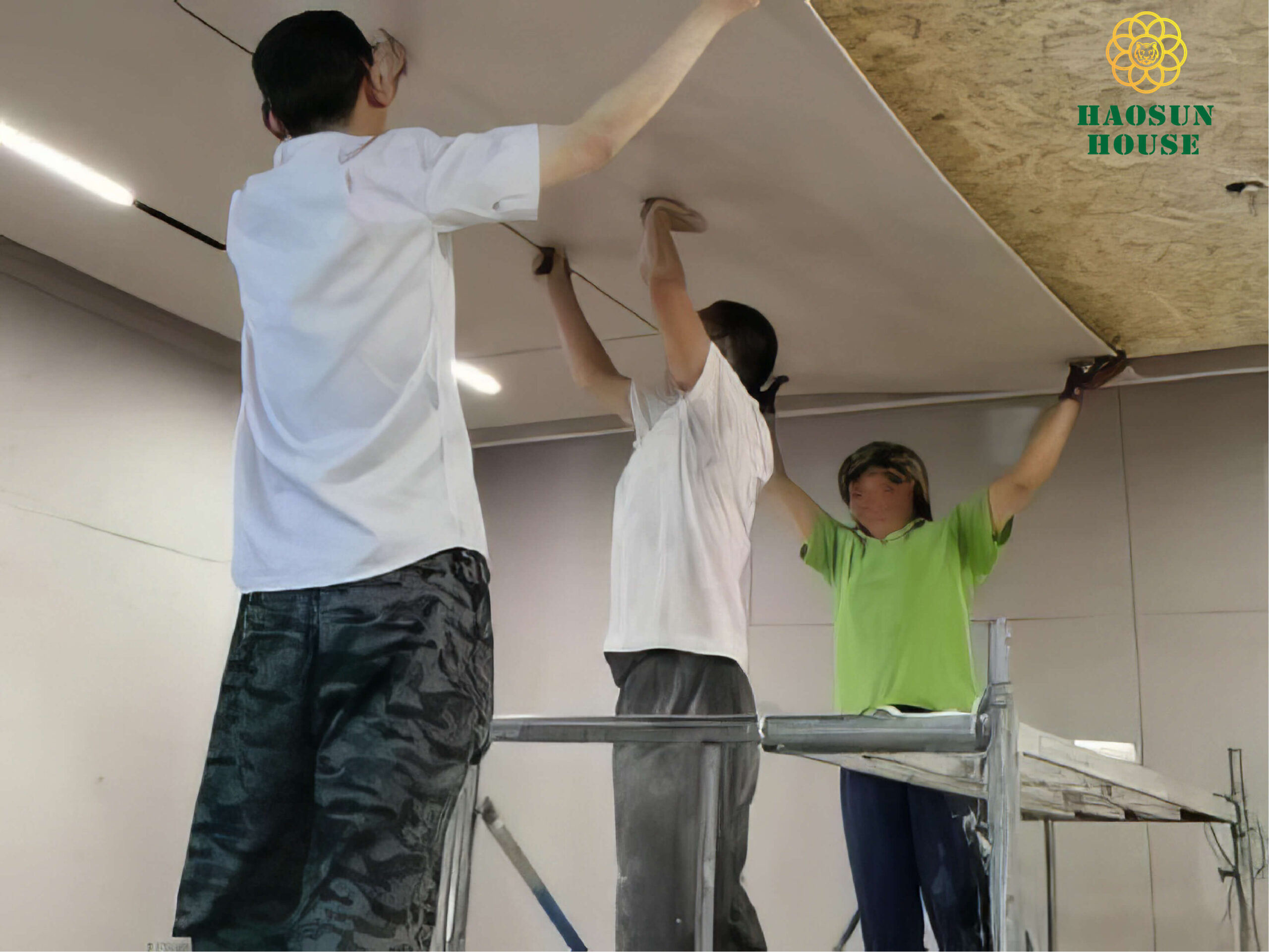 Tấm pvc vân đá ốp trần