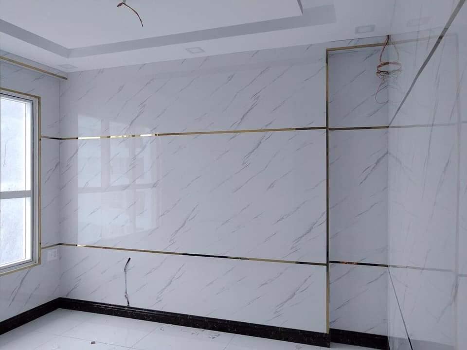 Tấm nhựa pvc vân đá ốp tường khách