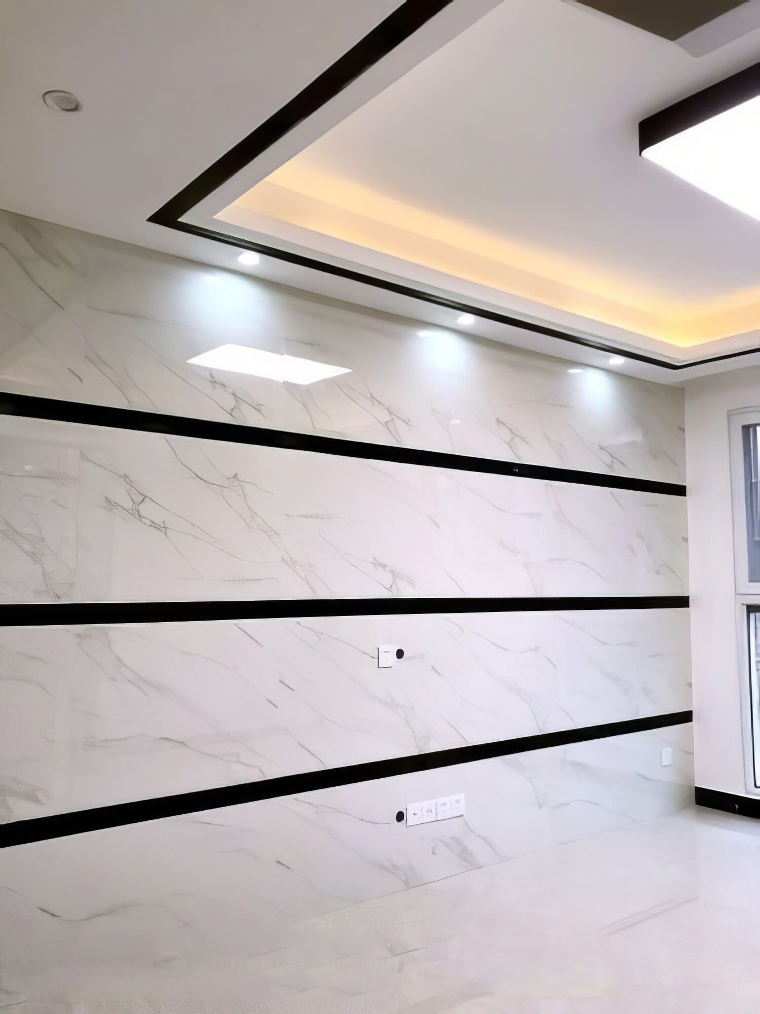 Tấm nhựa pvc vân đá ốp tường khách