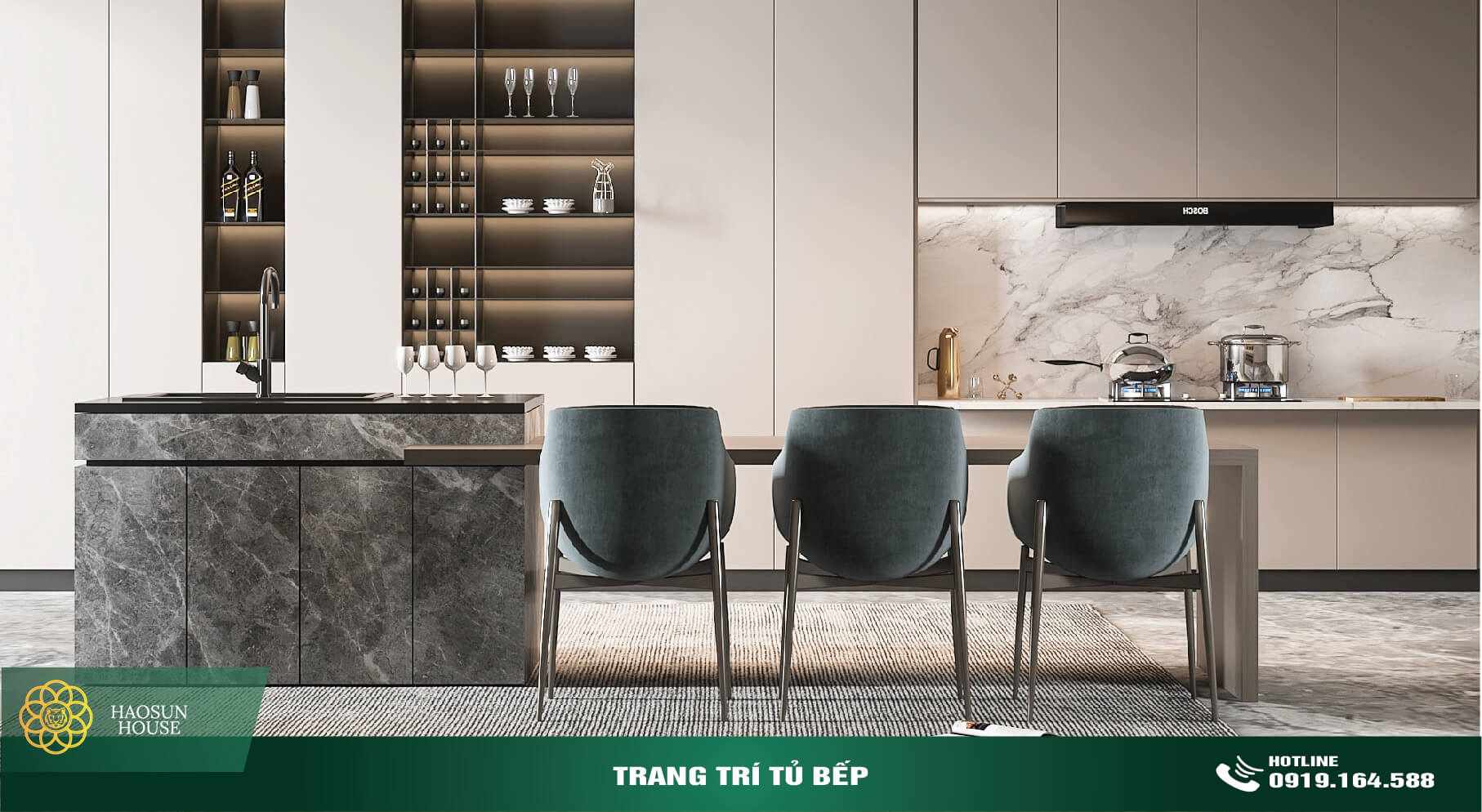 Trang trí tủ bếp tấm pvc tấm nhựa giả đá