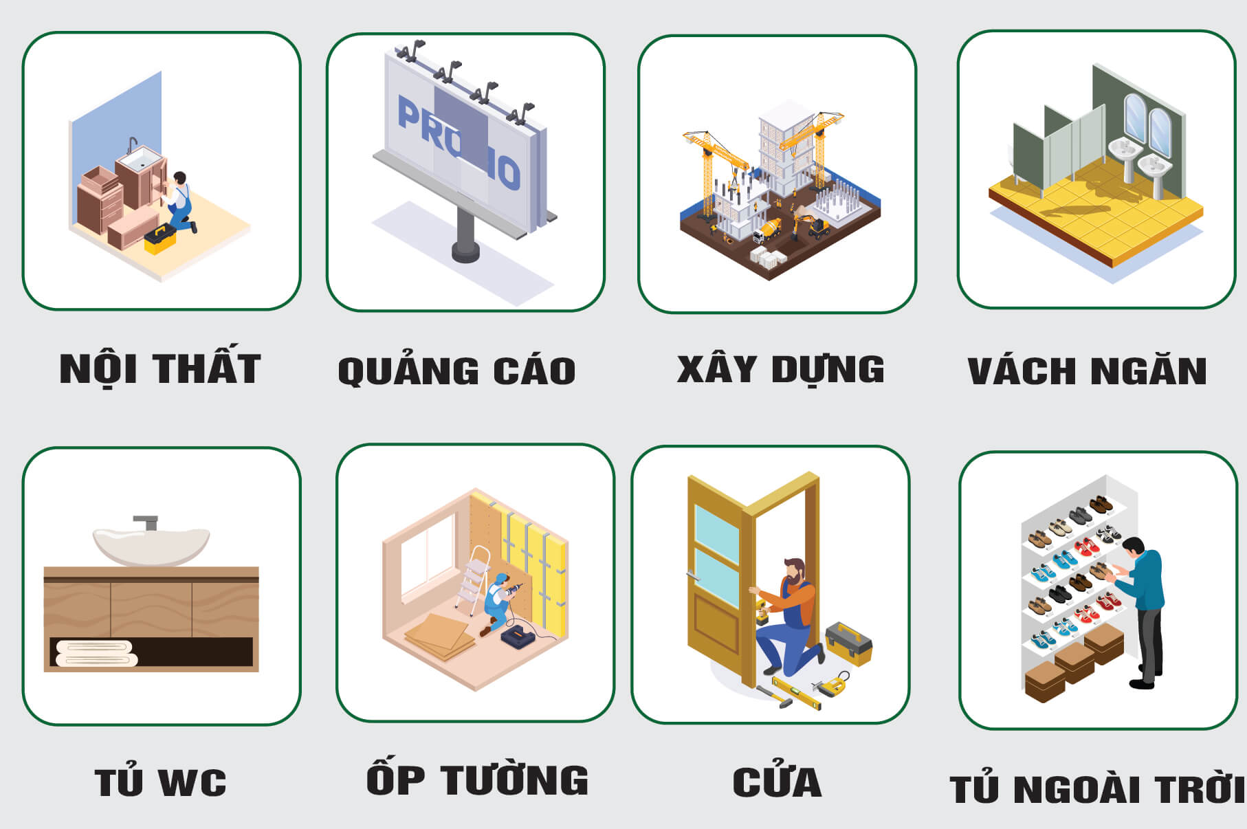Ứng dụng Tấm nhựa pvc màu trắng