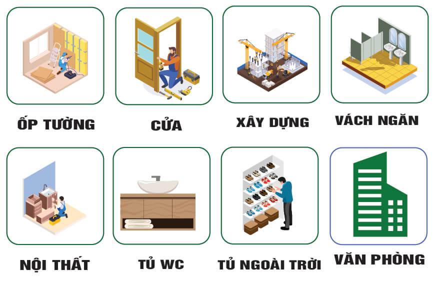Ứng dụng công trình tấm nhựa pvc trắng
