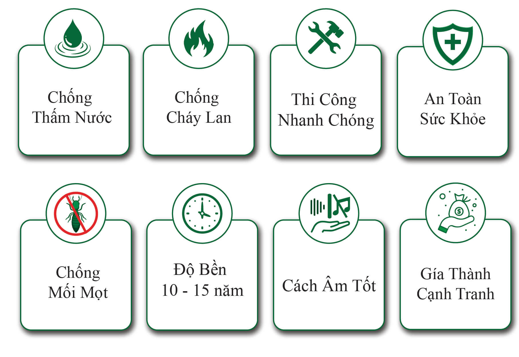 Ưu điểm Tấm nhựa pvc màu trắng