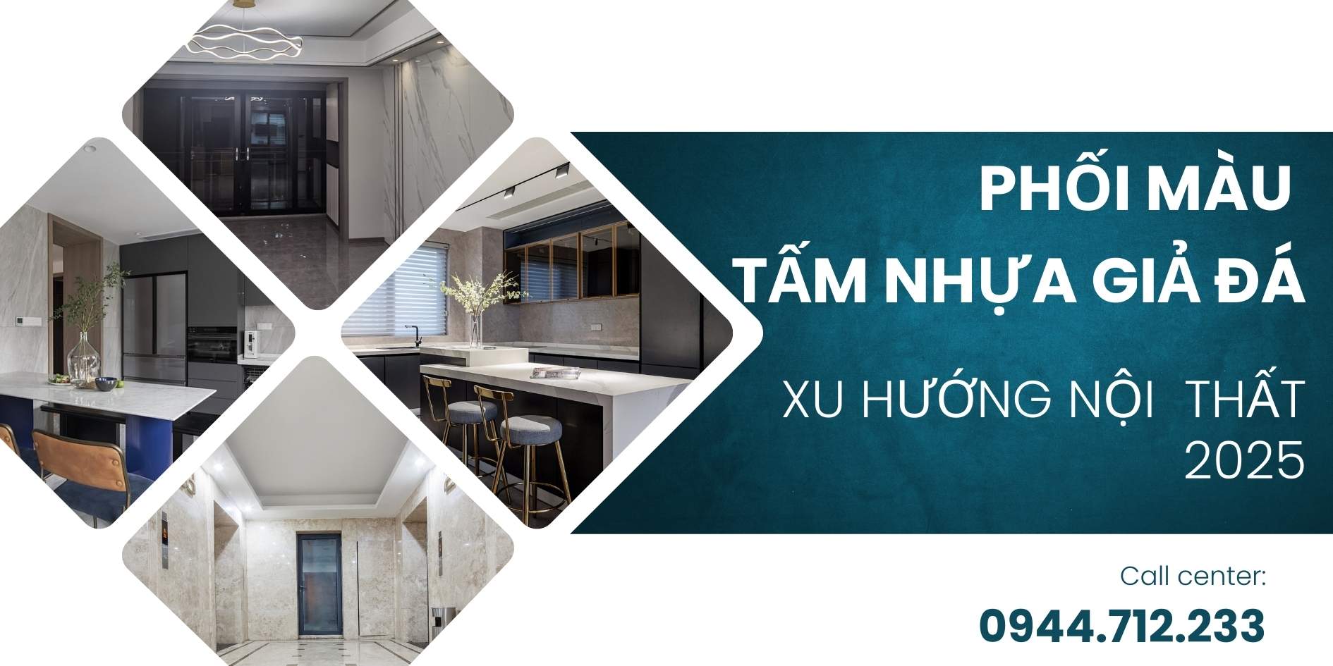 Phối màu tấm nhựa giả đá