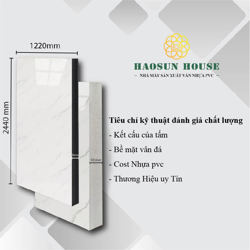 Tiêu chí đánh giá tấm nhựa pvc vân đá