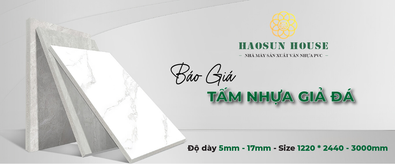 Báo giá tấm nhựa giả đá haosun house
