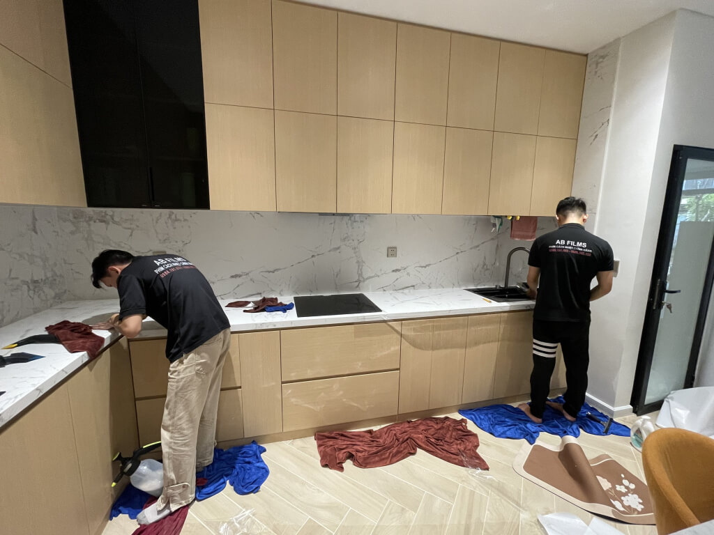 Bảo quản tấm nhựa giả đá phong bếp
