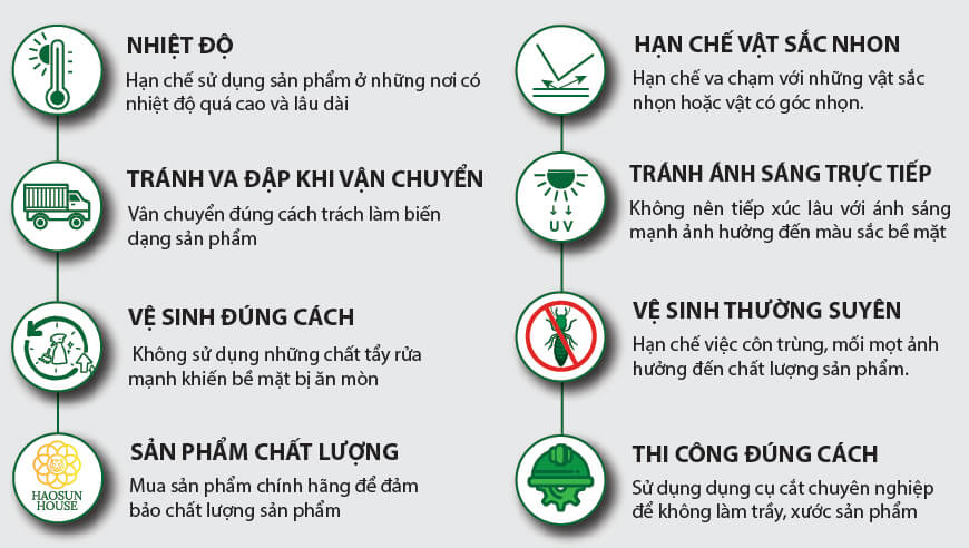 Lựa chọn sản phẩm Tấm nhựa giả đá haosun house