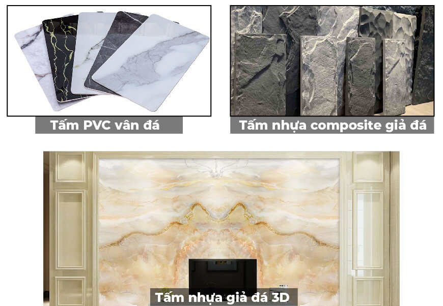 Phân biệt tấm nhựa giả đá