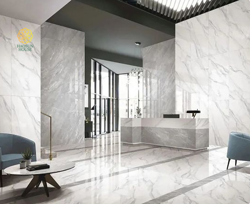 Phối màu tấm nhựa giả đá màu trắng đen